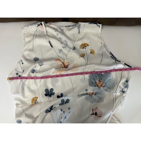 Women’s Dress A Line Maxi Plus Size 5XL Sleeveless zipper on the side Floral - Picture 6 of 9